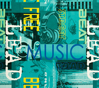 Принт MUSIC AZURE 