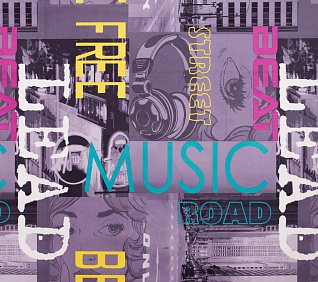 Принт MUSIC VIOLET 